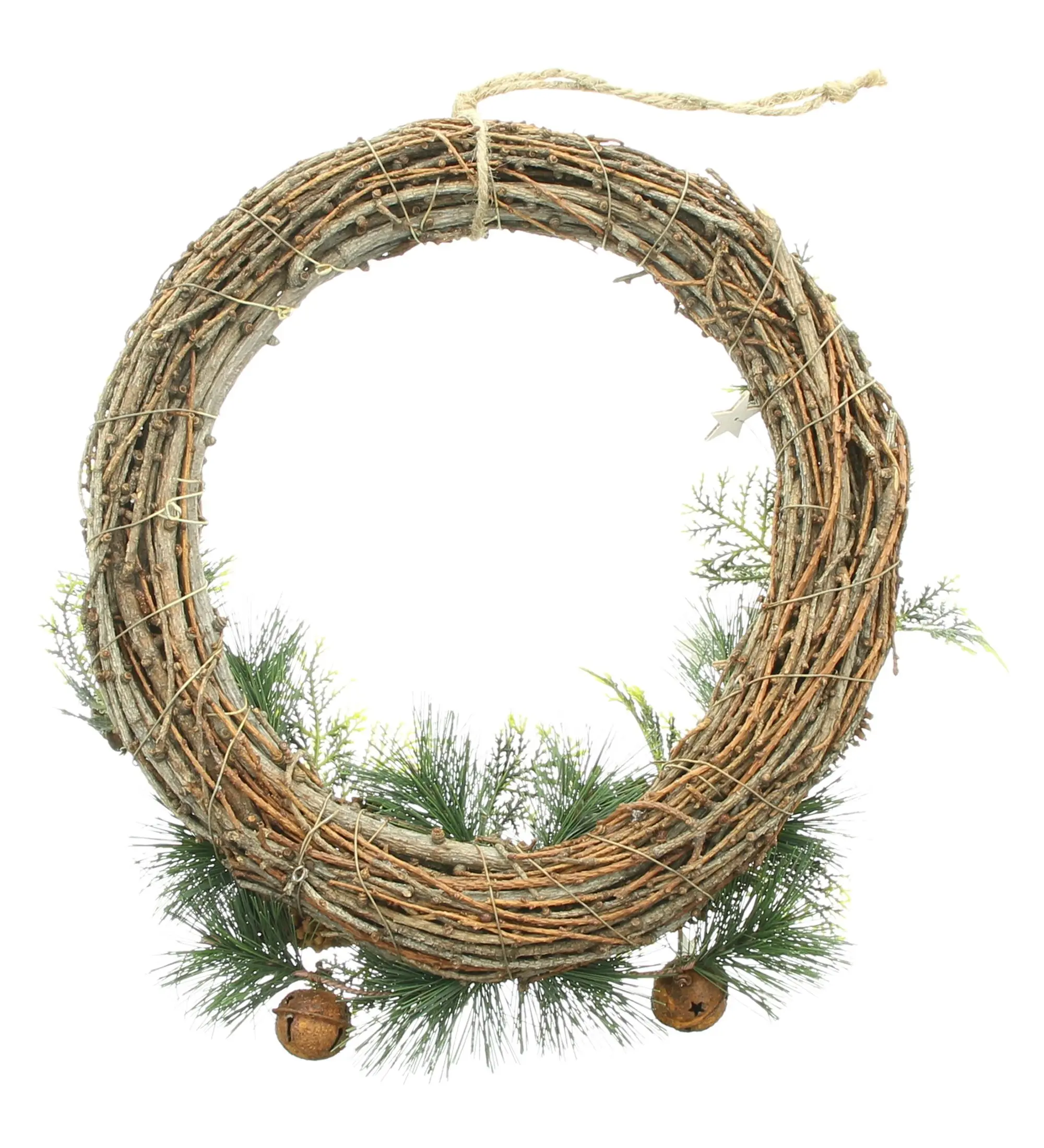 Acheter Couronne "clochettes rouillées"  dans la boutique en ligne de Frank Flechtwaren pour Couronnes de Noël