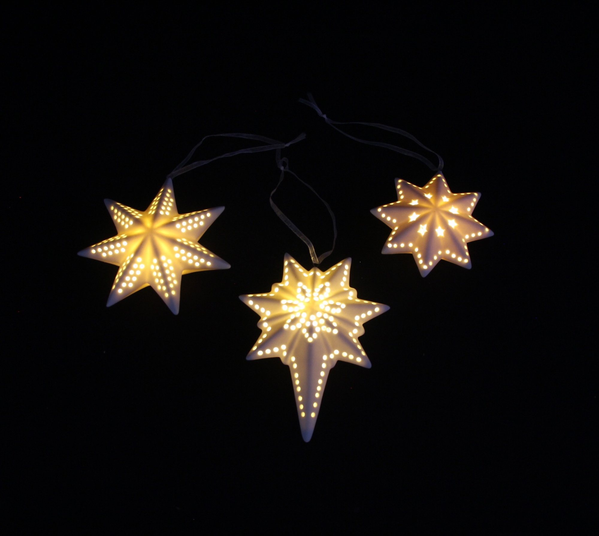 Acheter Lot de 3 suspensions "White"  dans la boutique en ligne de Frank Flechtwaren pour Décorations pour sapins de Noël