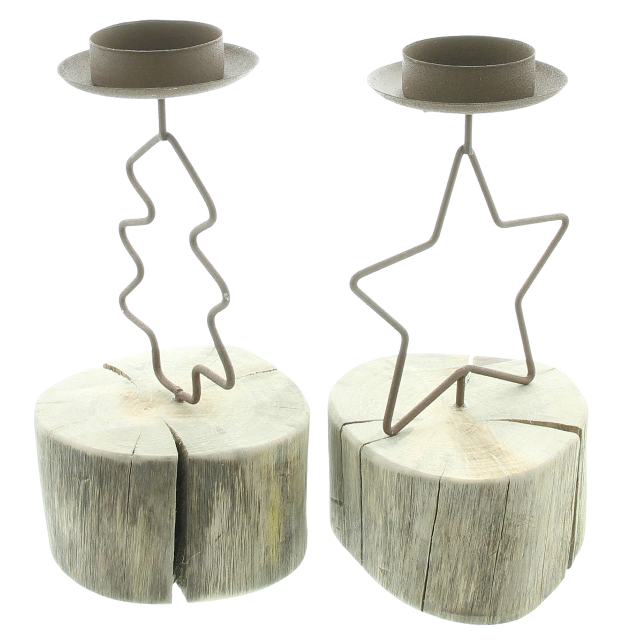 Acheter Lot de 2 bougeoirs "Noël"  dans la boutique en ligne de Frank Flechtwaren pour Photophore