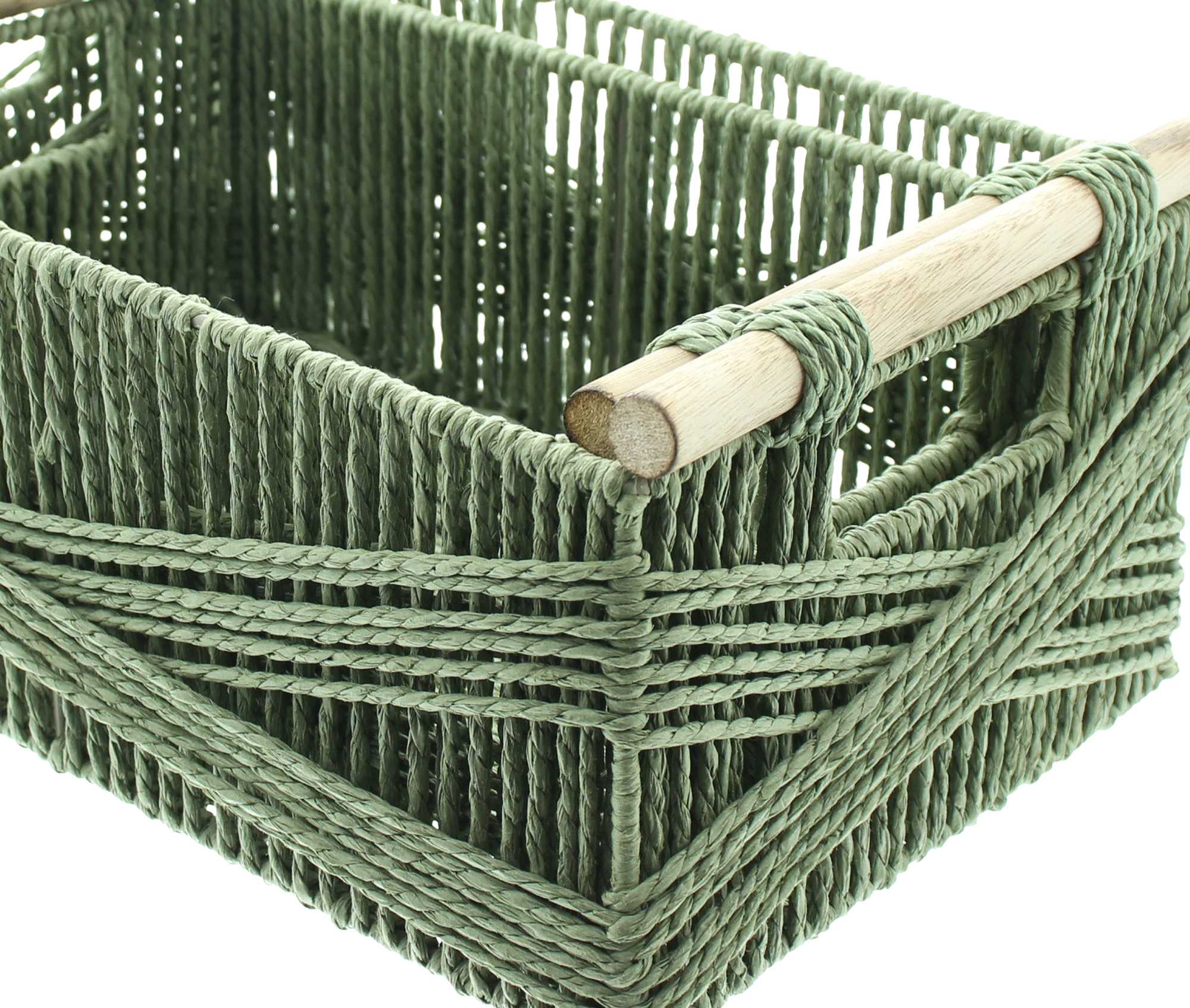 Acheter Lot de 2 corbeilles « poignée en bois »  dans la boutique en ligne de Frank Flechtwaren pour Paniers de remplissage &amp; universels