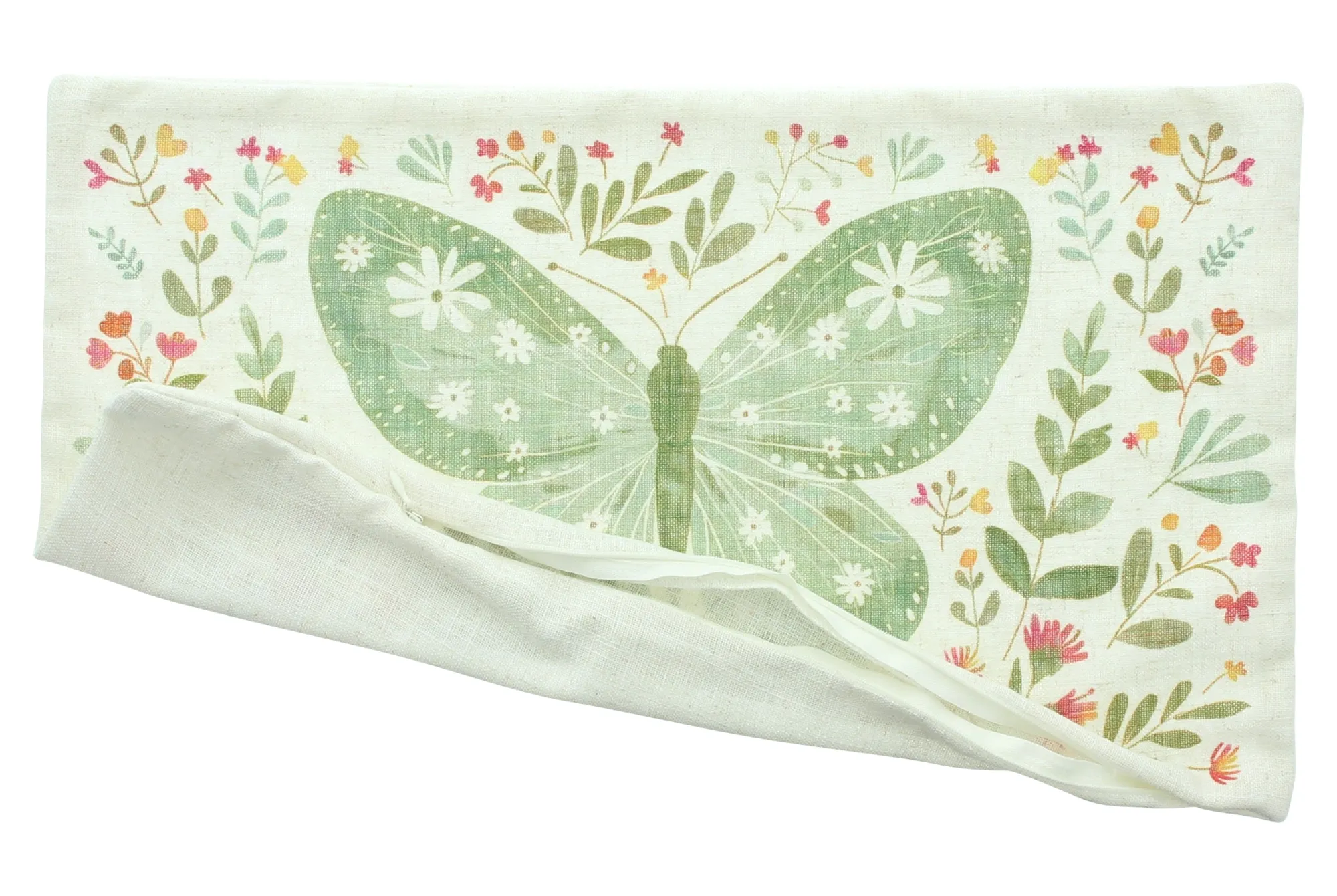 Acheter Housse de coussin "papillon fleuri"  dans la boutique en ligne de Frank Flechtwaren pour Remplissages