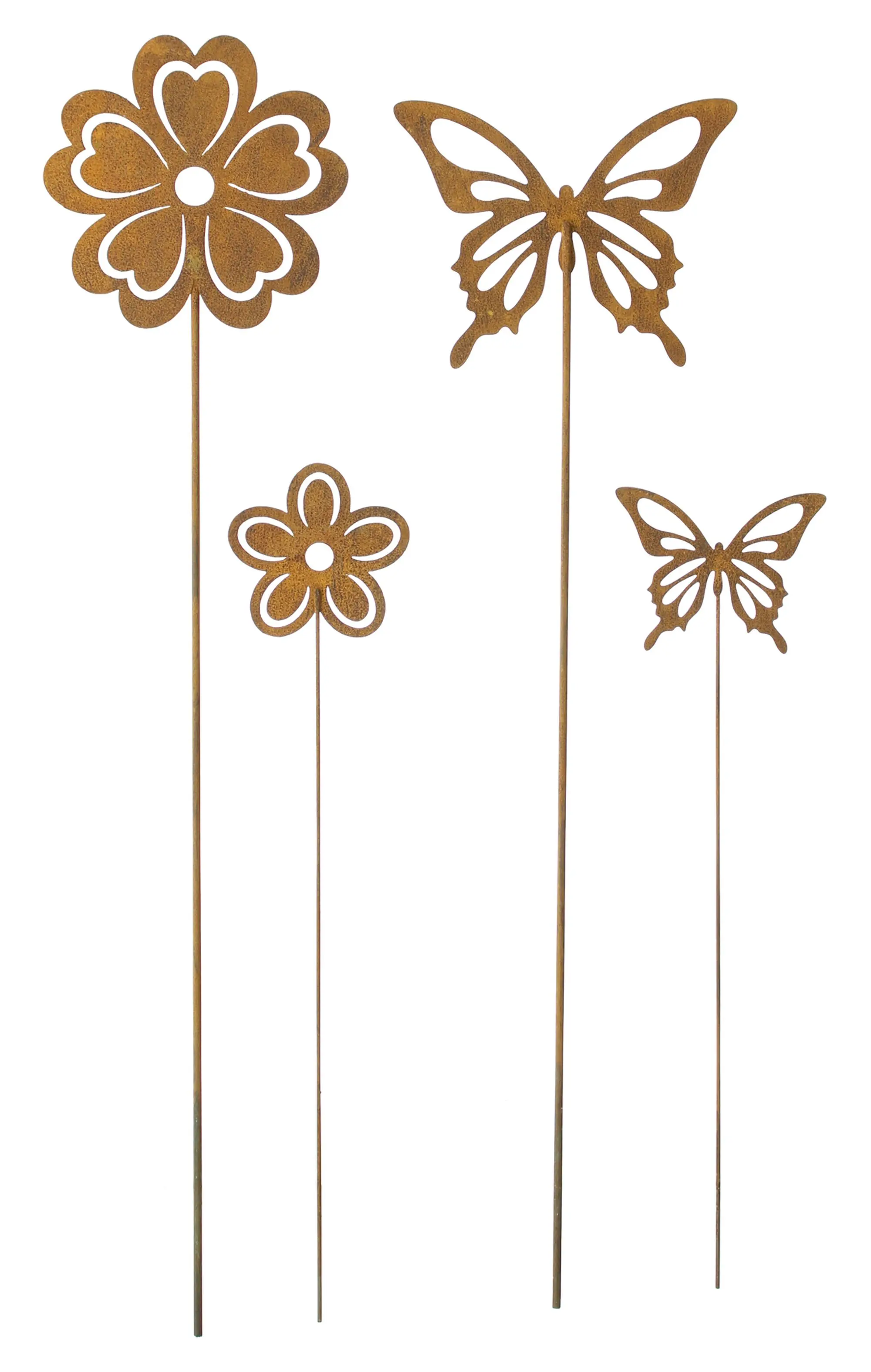 Acheter Lot de 4 pics "fleur &amp; papillon"  dans la boutique en ligne de Frank Flechtwaren pour Pâques