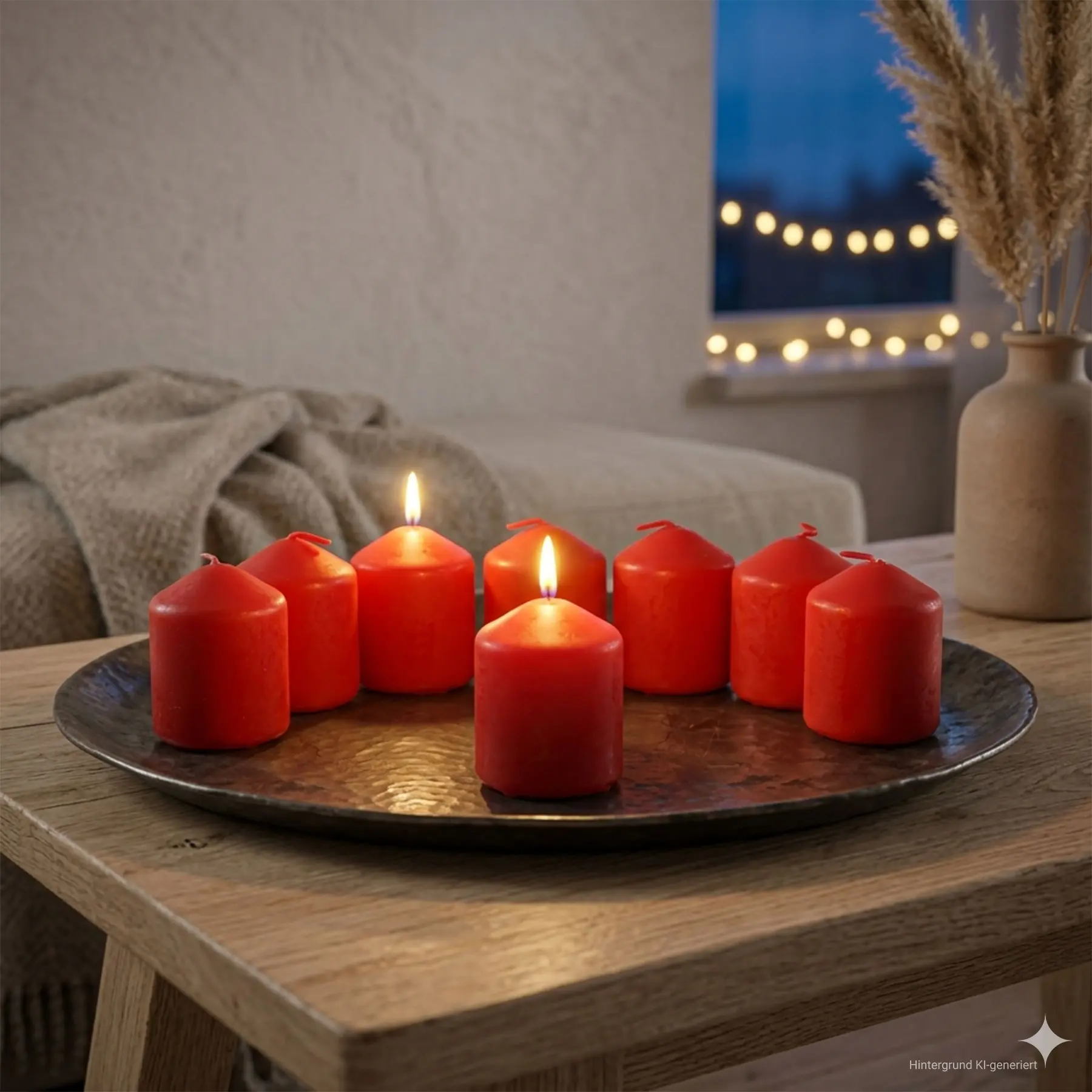 Acheter Lot de 8 bougies "Bright Red"  dans la boutique en ligne de Frank Flechtwaren