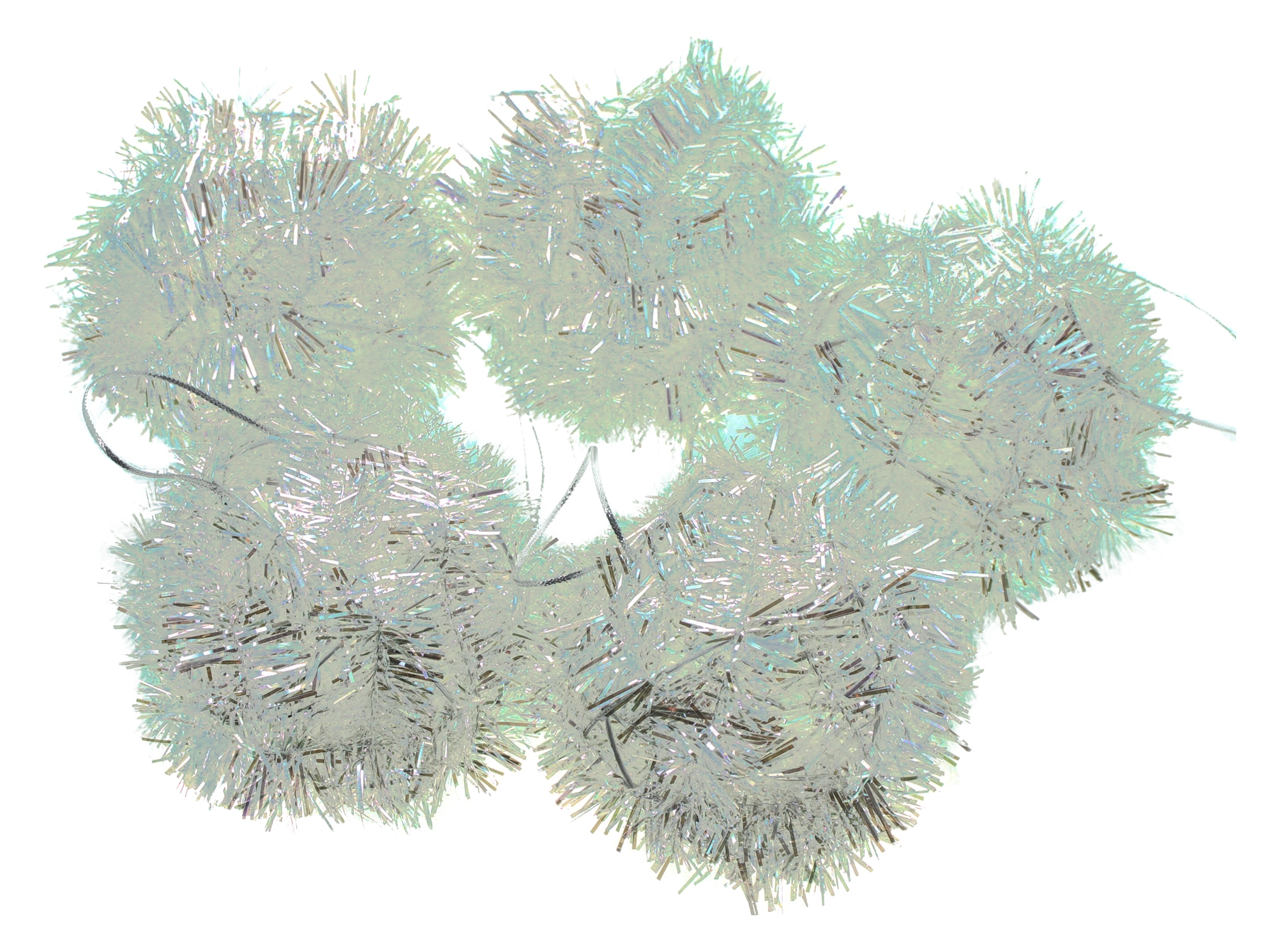 Acheter Lot de 5 boules "scintillement argenté"  dans la boutique en ligne de Frank Flechtwaren pour Décorations pour sapins de Noël