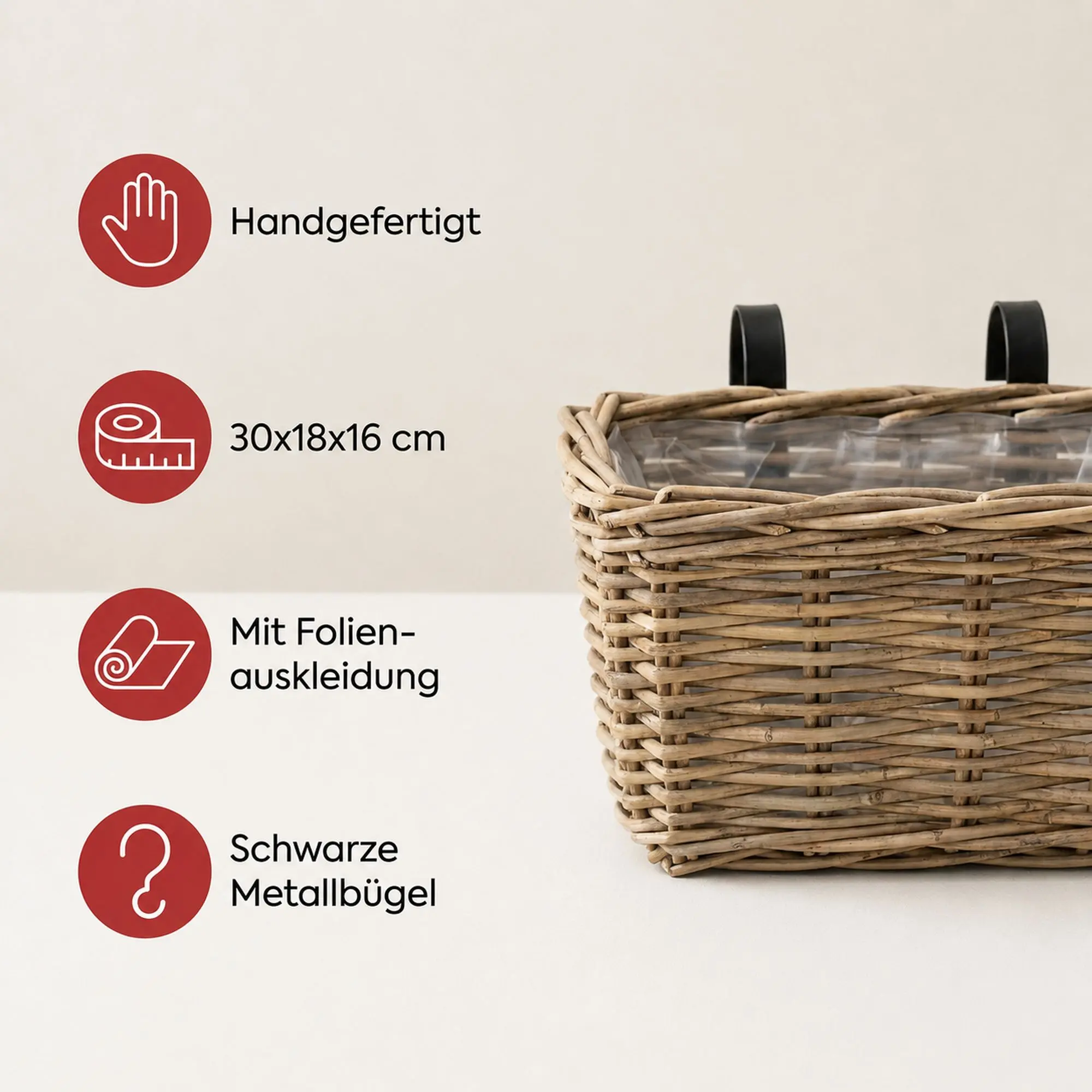 Acheter Balconnière "rotin", PM  dans la boutique en ligne de Frank Flechtwaren pour La magie de l'été