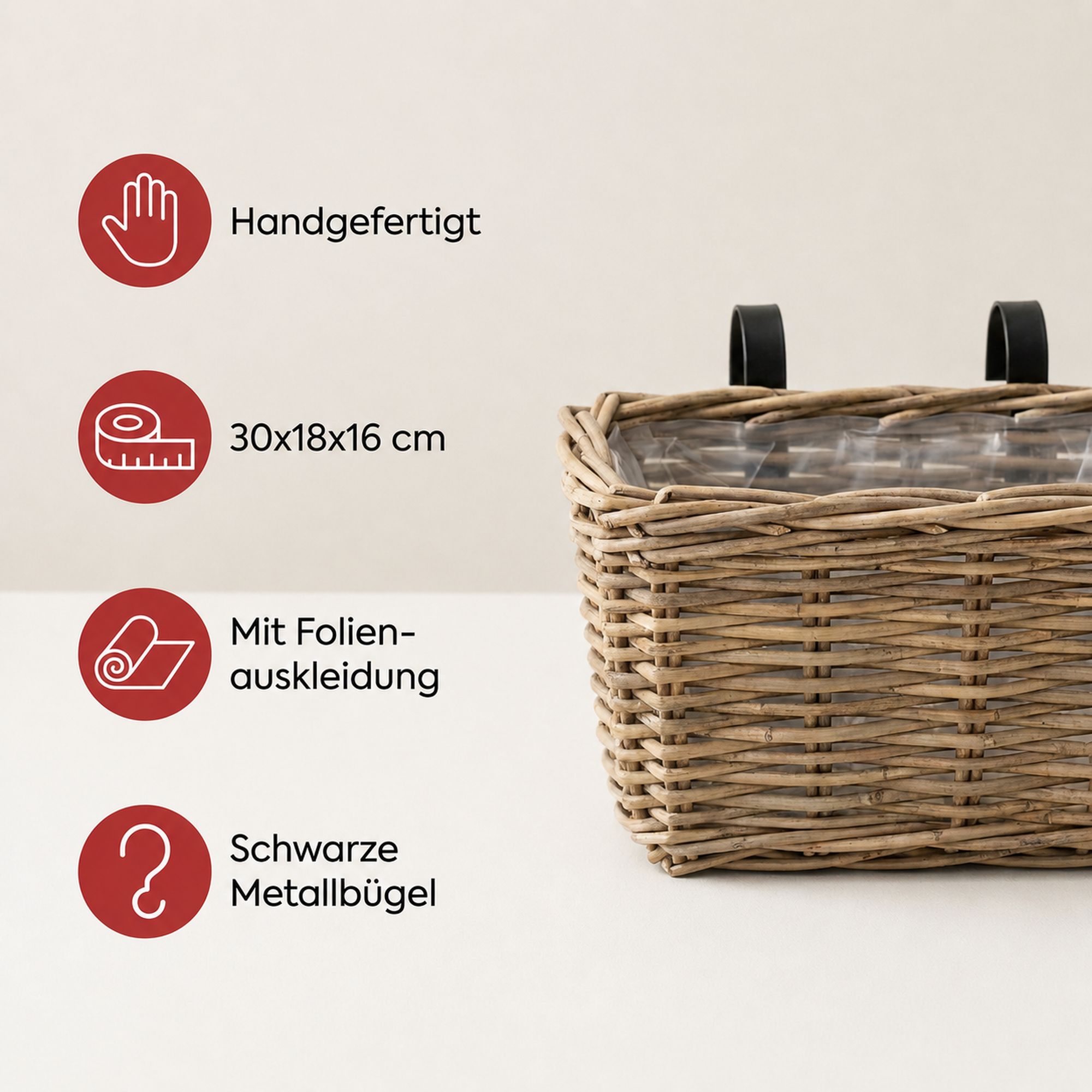 Acheter Balconnière "rotin", PM  dans la boutique en ligne de Frank Flechtwaren pour La magie de l'été