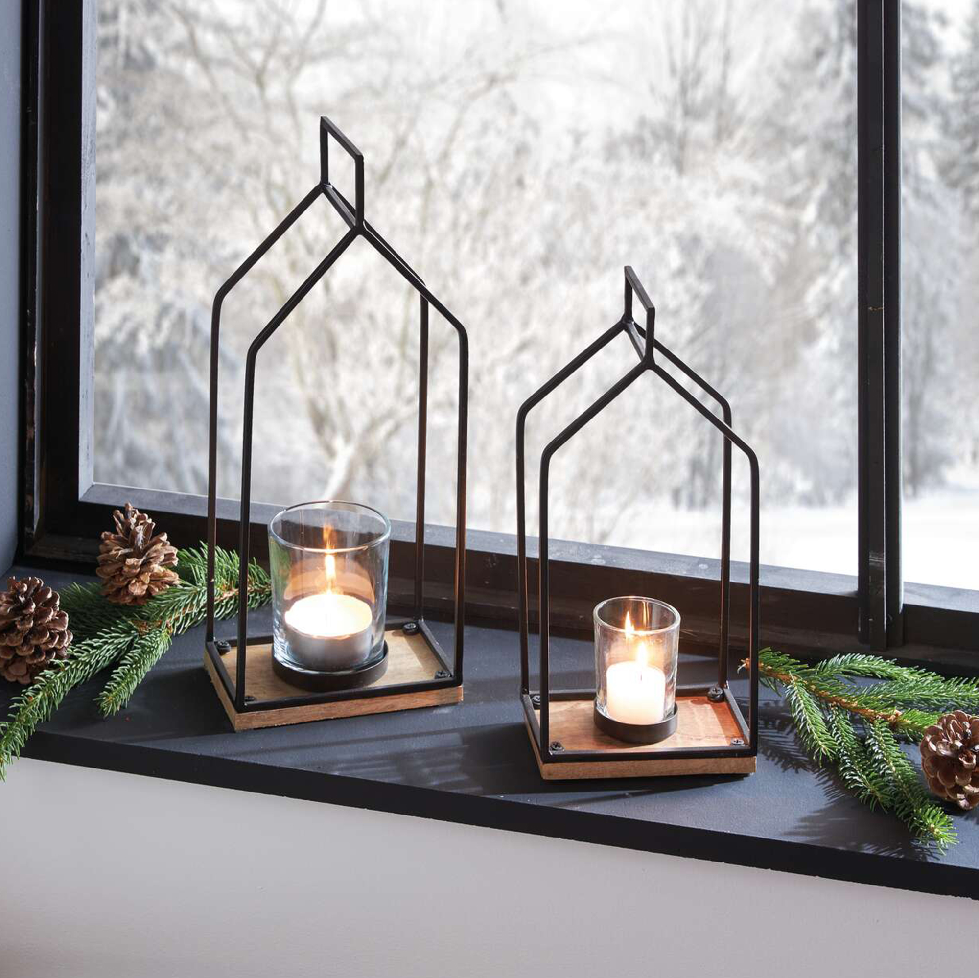 Acheter Lot de 2 lumignons "maison"  dans la boutique en ligne de Frank Flechtwaren