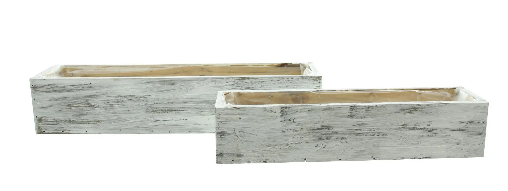 Acheter Lot de 2 jardinières "blanc délavé"  dans la boutique en ligne de Frank Flechtwaren pour Pâques