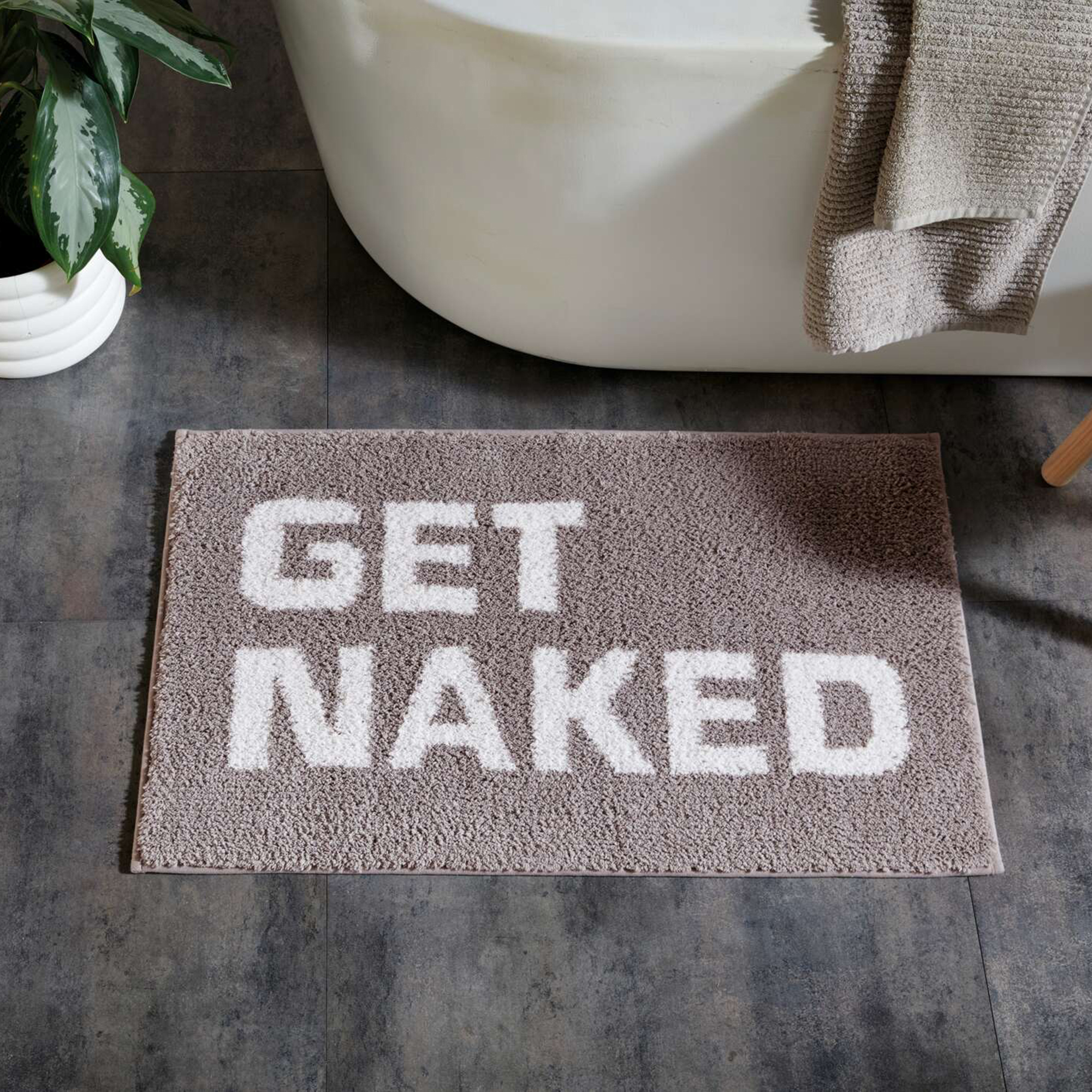 Acheter Tapis de bain "Get Naked"  dans la boutique en ligne de Frank Flechtwaren