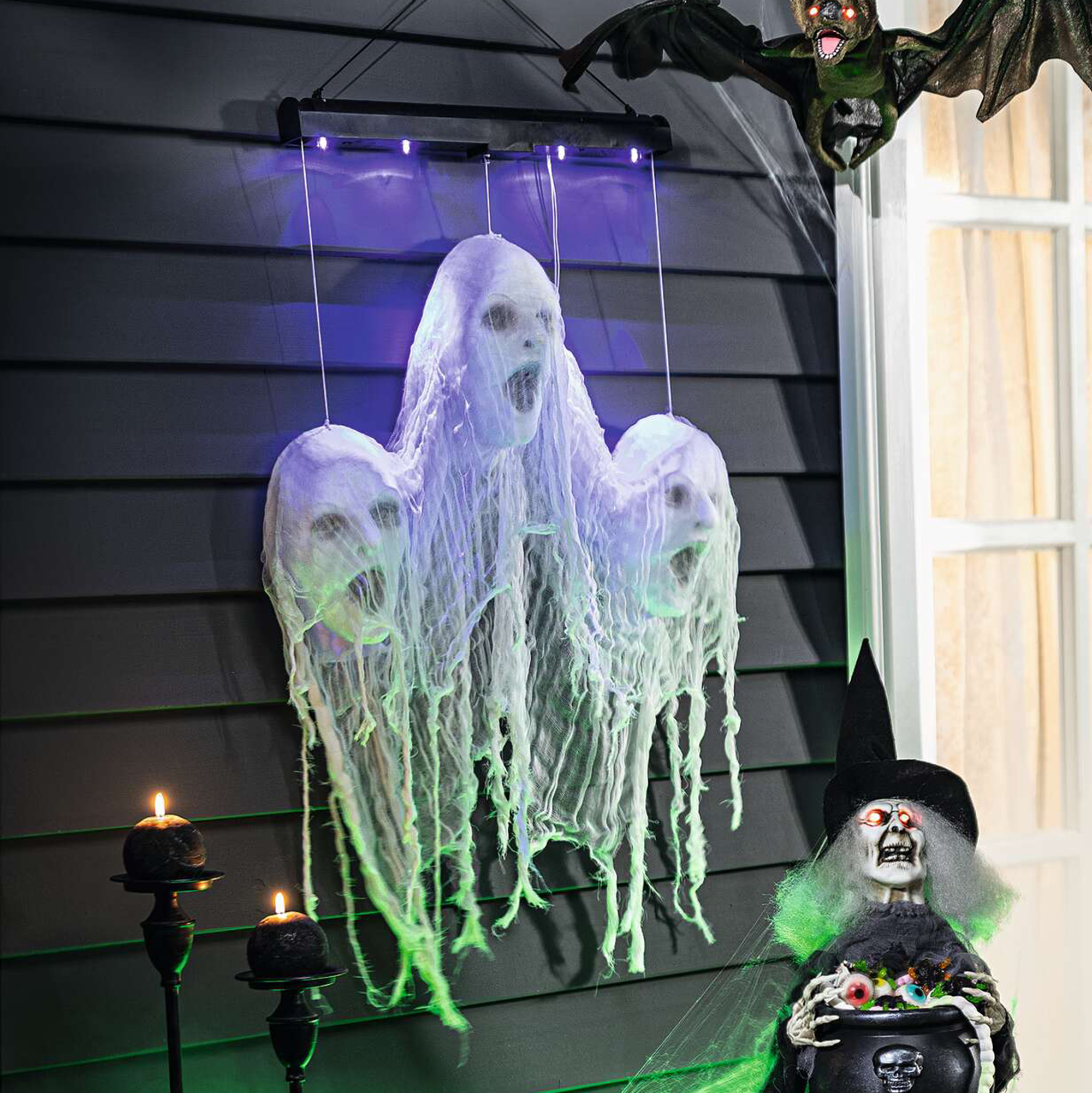 Acheter Suspension LED "Spooky Faces"  dans la boutique en ligne de Frank Flechtwaren