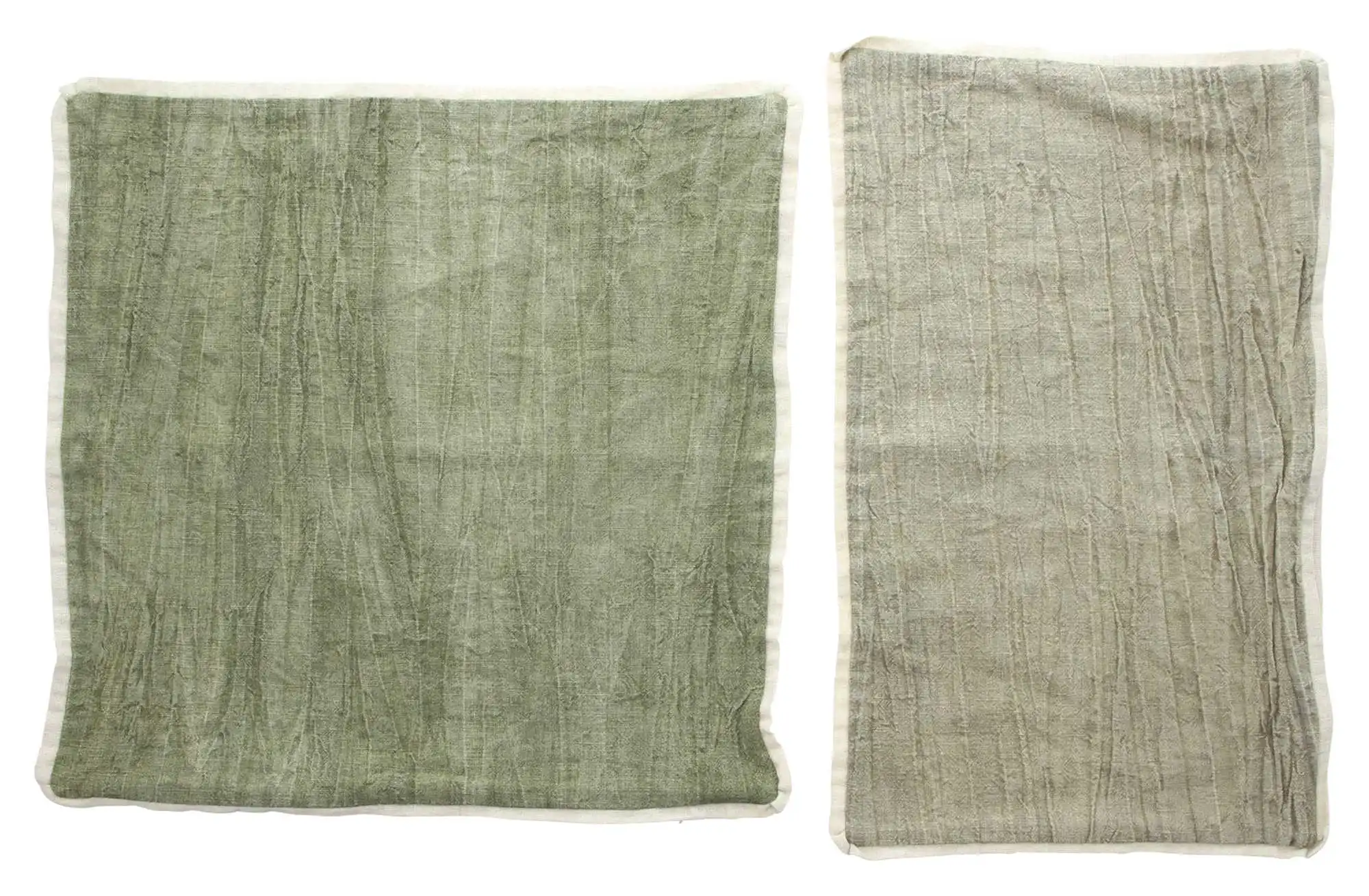 Acheter Lot de 2 housses de coussin "vert &amp; gris"  dans la boutique en ligne de Frank Flechtwaren pour Remplissages