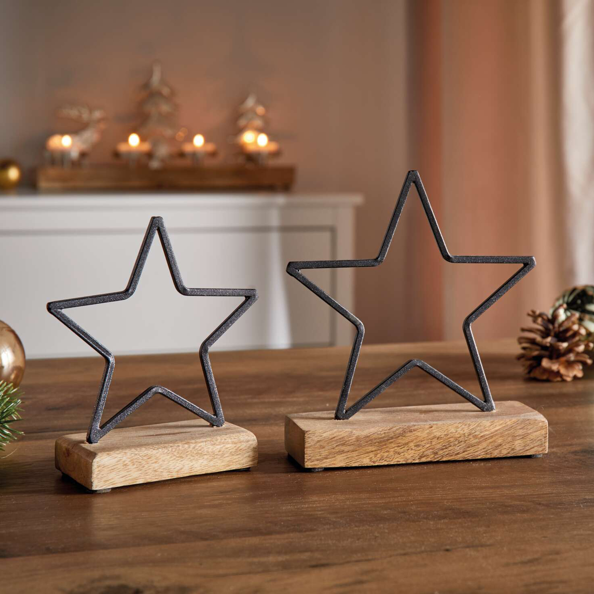 Acheter Lot de 2 étoiles "black"  dans la boutique en ligne de Frank Flechtwaren pour Étoiles