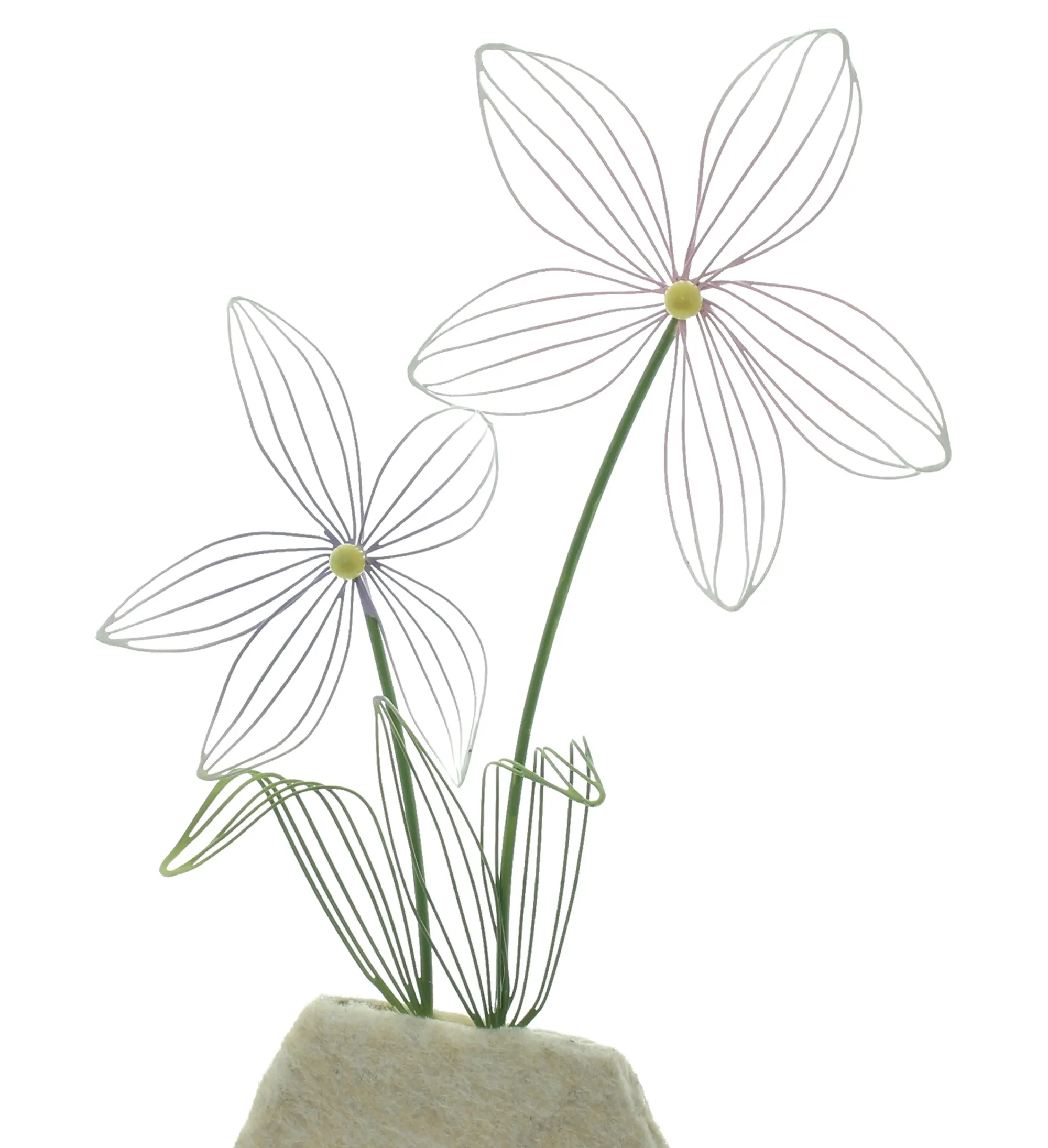 Acheter Décoration métallique " Vase avec fleurs"  dans la boutique en ligne de Frank Flechtwaren pour Lapin &amp; co