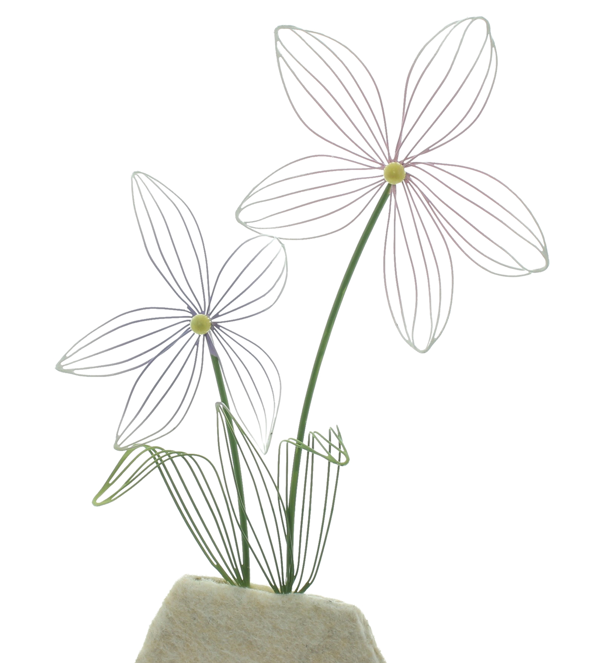 Acheter Décoration métallique " Vase avec fleurs"  dans la boutique en ligne de Frank Flechtwaren pour Nouvel arrivage