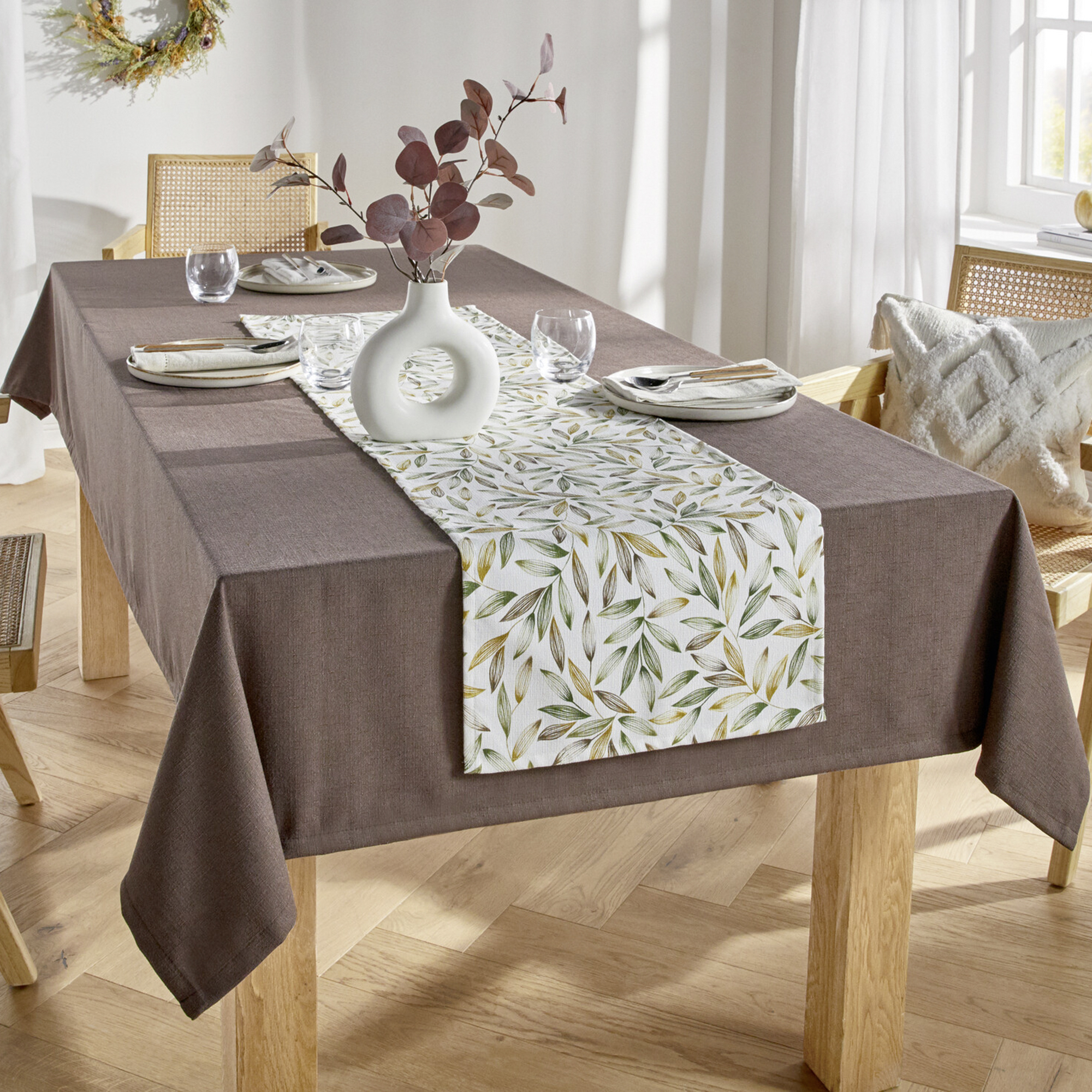 Acheter Chemin de table "structure feuille"  dans la boutique en ligne de Frank Flechtwaren