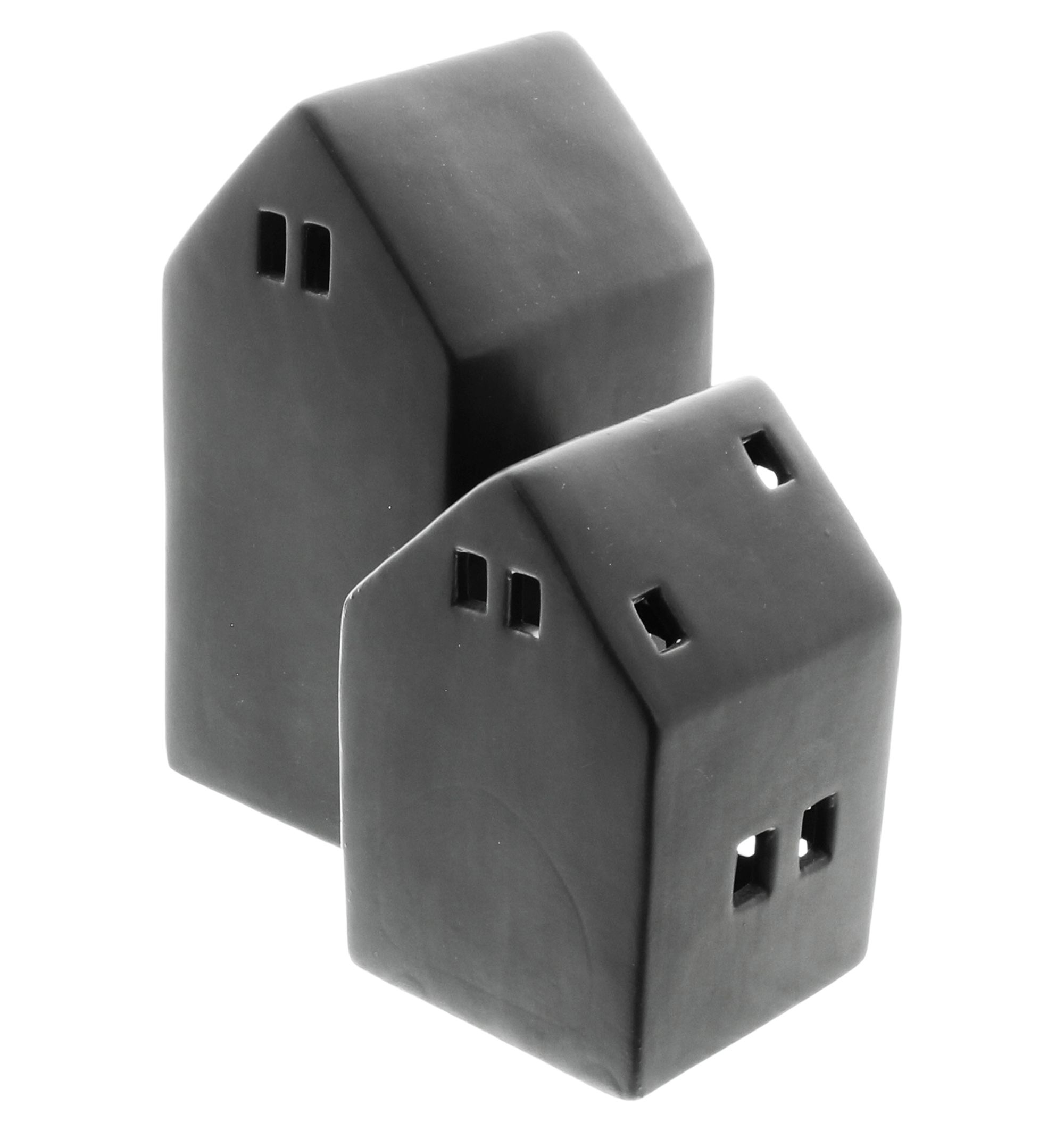 Acheter Lot de 2 maisons LED "Black"  dans la boutique en ligne de Frank Flechtwaren pour Pâques