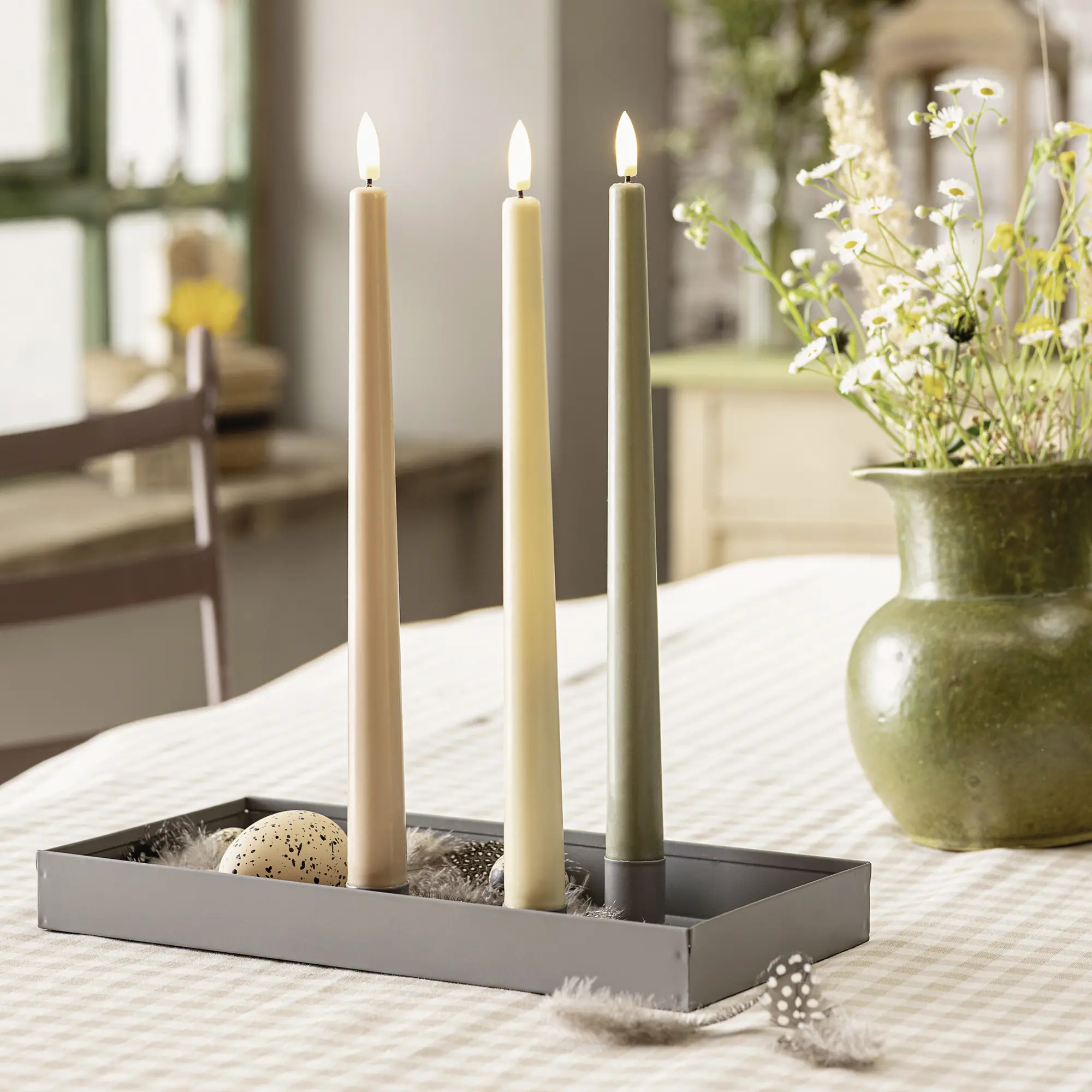 Acheter Lot de 3 bougie-tiges "harmonie"  dans la boutique en ligne de Frank Flechtwaren pour Pâques