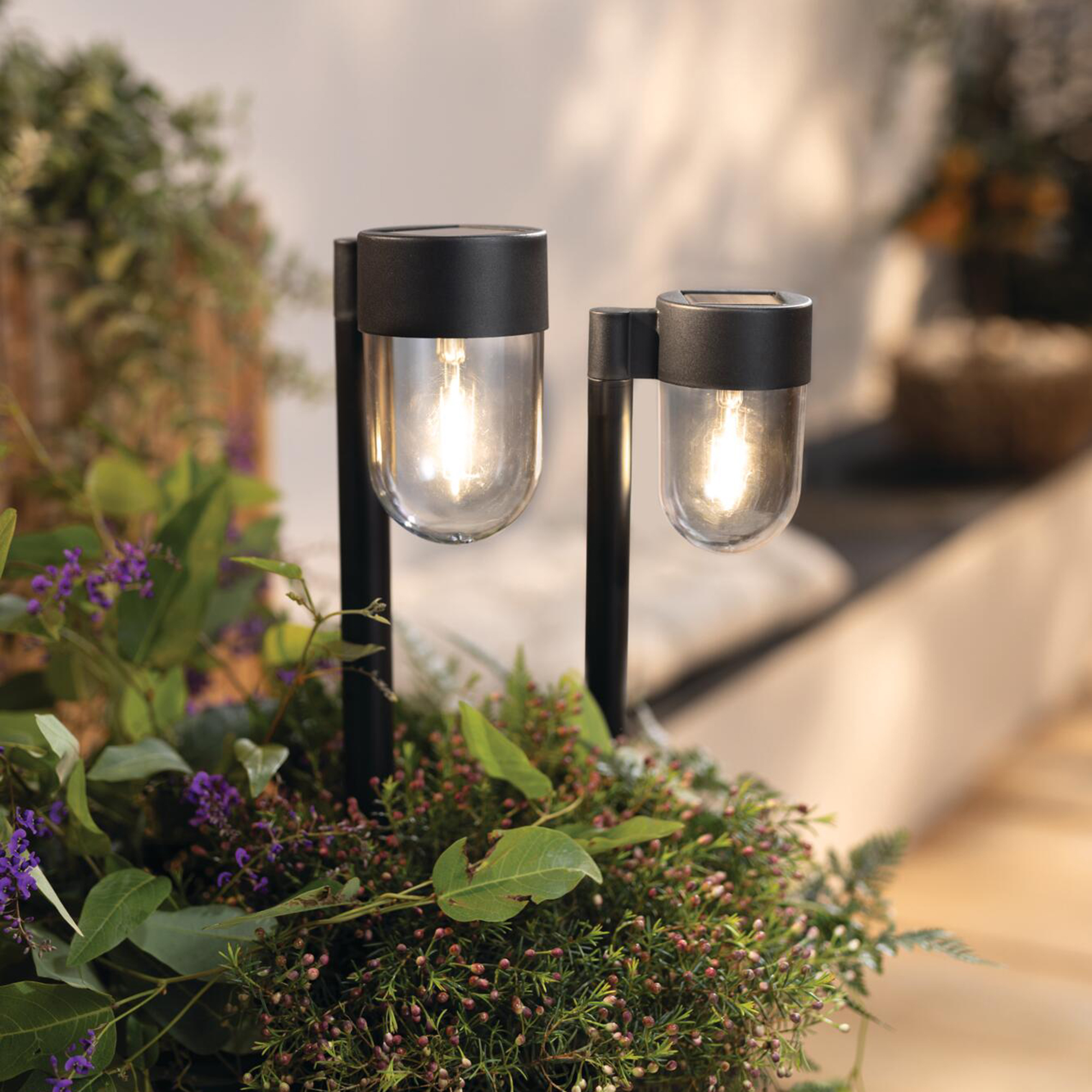 Acheter Lot de 2 prises solaires LED "éclairage de chemin"  dans la boutique en ligne de Frank Flechtwaren pour Nouvel arrivage