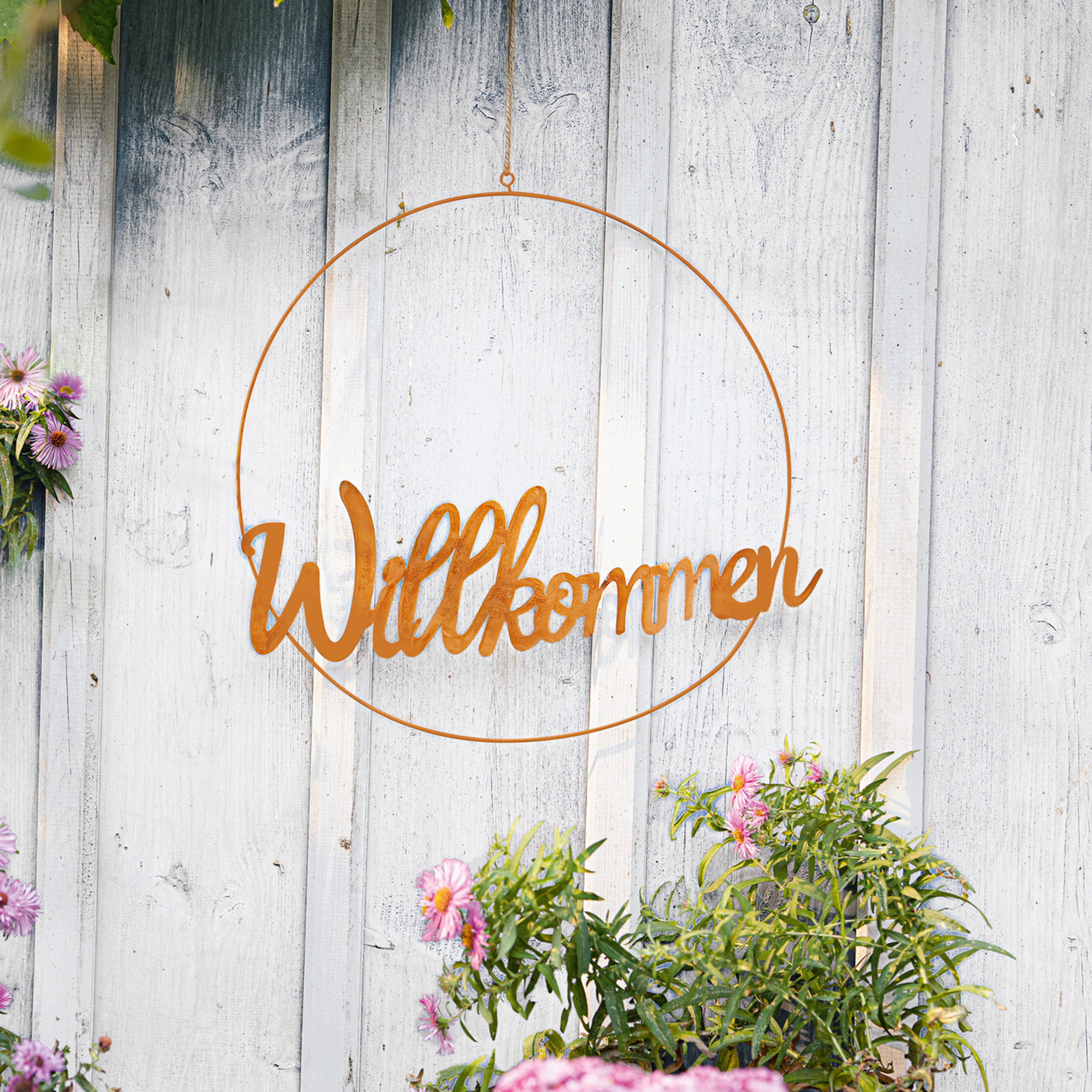 Acheter Anneau en métal "Willkommen"  dans la boutique en ligne de Frank Flechtwaren