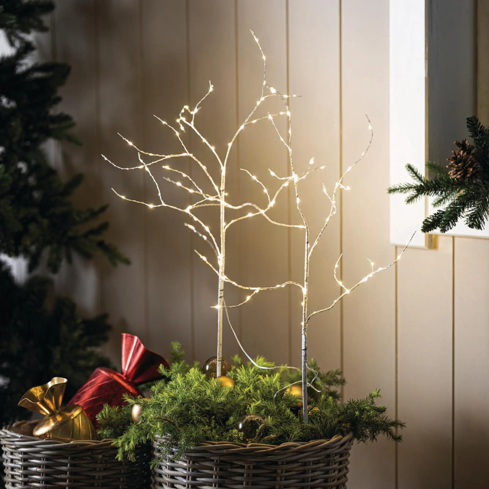 Acheter Branche lumineuse LED « White Christmas », lot de 2 dans la boutique en ligne de Frank Flechtwaren