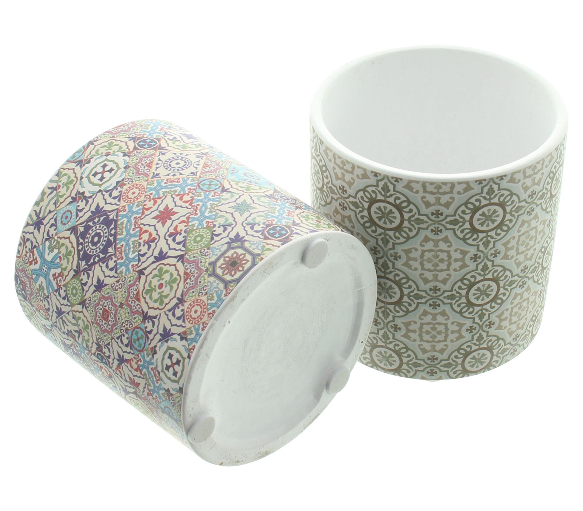 Acheter lot de 2 pots de fleurs "Mosaïque"  dans la boutique en ligne de Frank Flechtwaren pour Pots de fleurs