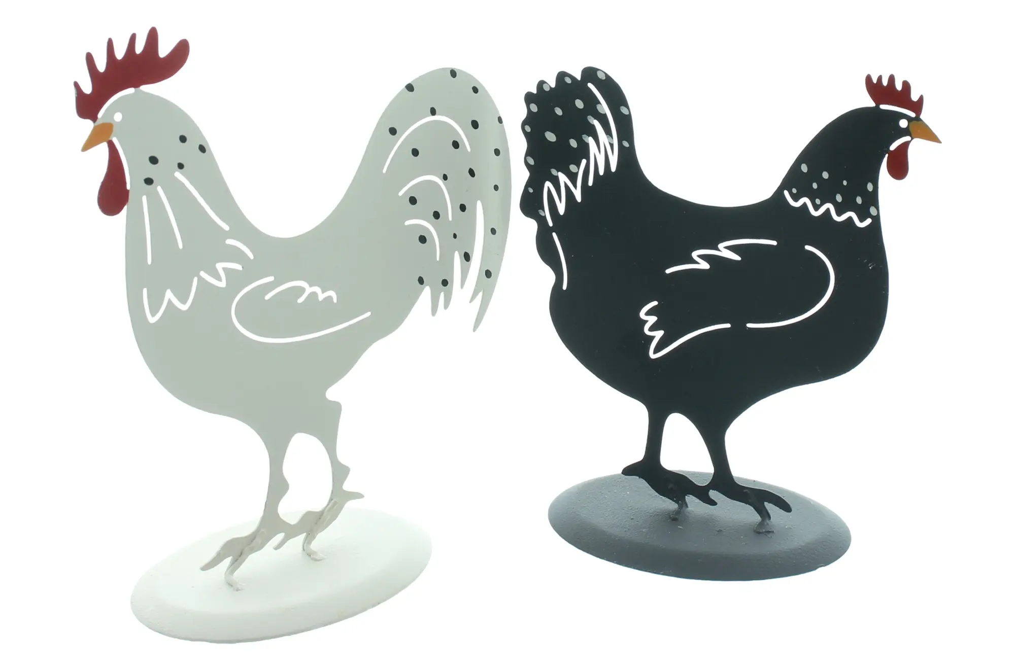 Acheter Lot de 2 figurines "black &amp; white"  dans la boutique en ligne de Frank Flechtwaren pour Figurines décoratives