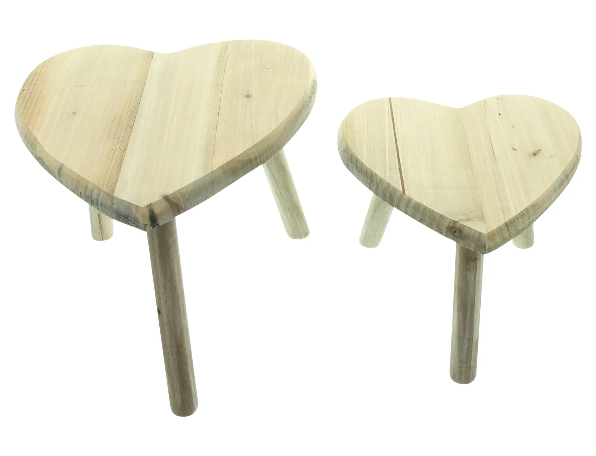 Acheter Lot de 2 tabourets "coeur"  dans la boutique en ligne de Frank Flechtwaren pour Chalet
