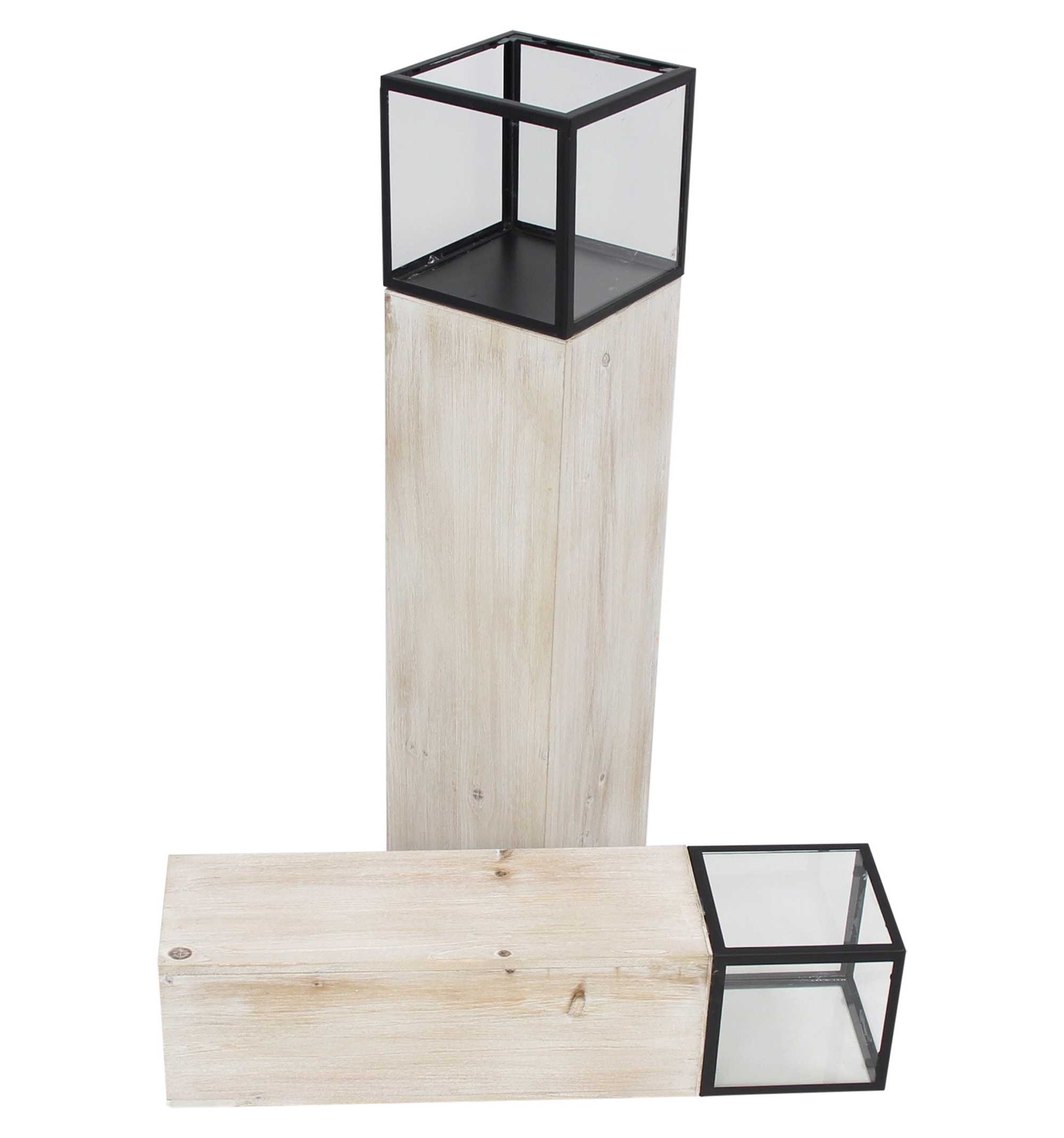 Acheter Lot de 2 colonnes photophores "moderne"  dans la boutique en ligne de Frank Flechtwaren pour Photophores