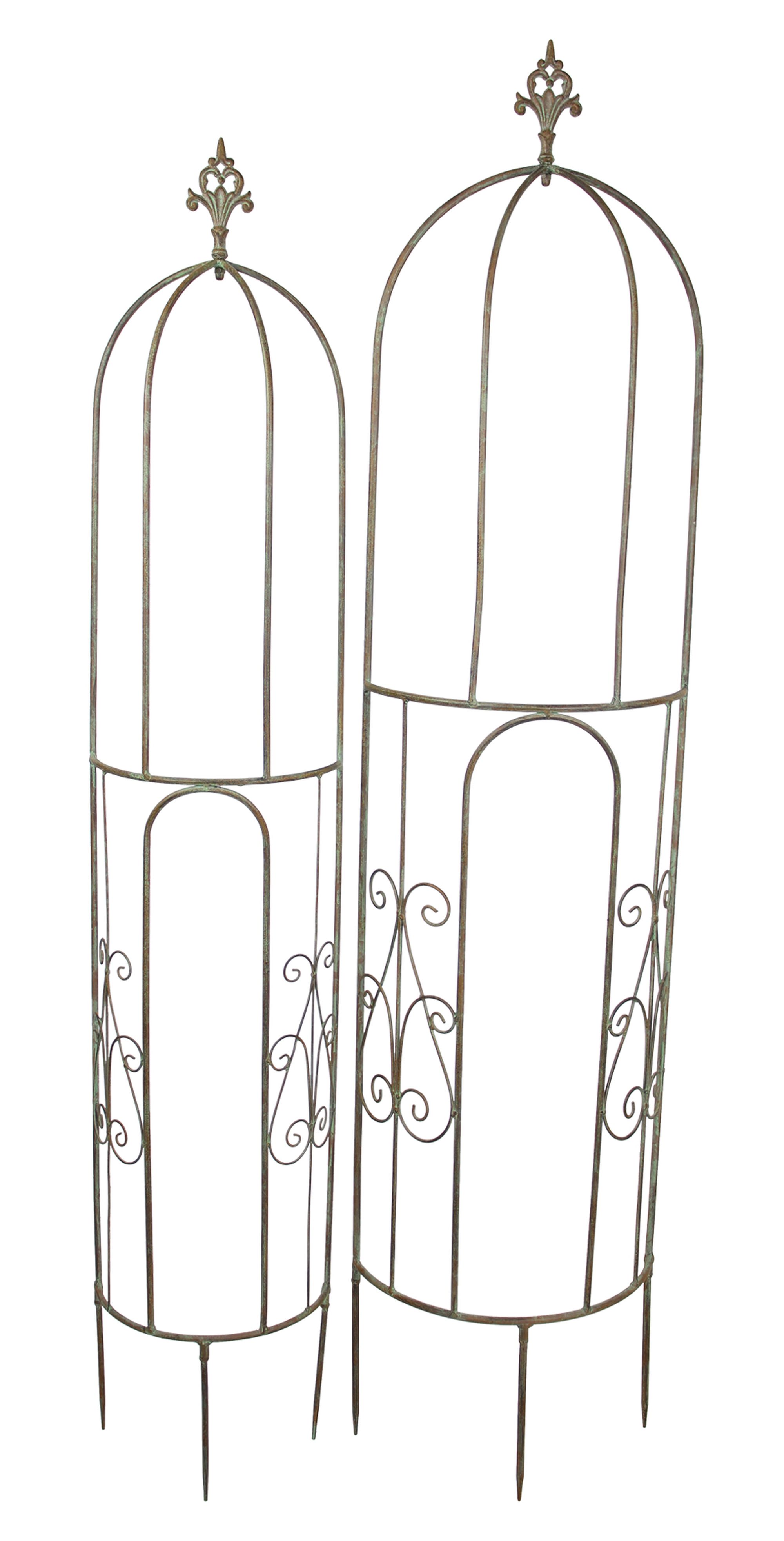 Acheter Lot de 2 treillages demi-cercle "fleur de lys" dans la boutique en ligne de Frank Flechtwaren pour Pics de jardin Acheter Lot de 2 treillages demi-cercle "fleur de lys" dans la boutique en ligne de Frank Flechtwaren pour Pics de jardin