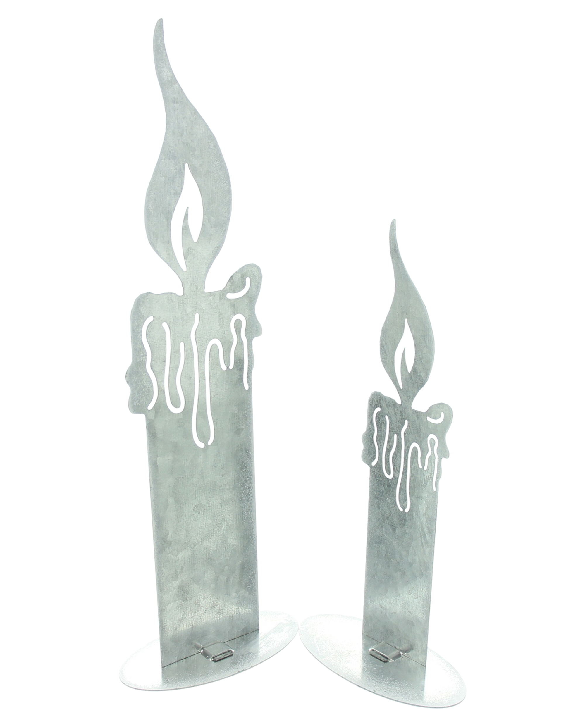 Acheter Lot de 2 bougies "argent"  dans la boutique en ligne de Frank Flechtwaren pour Figurines