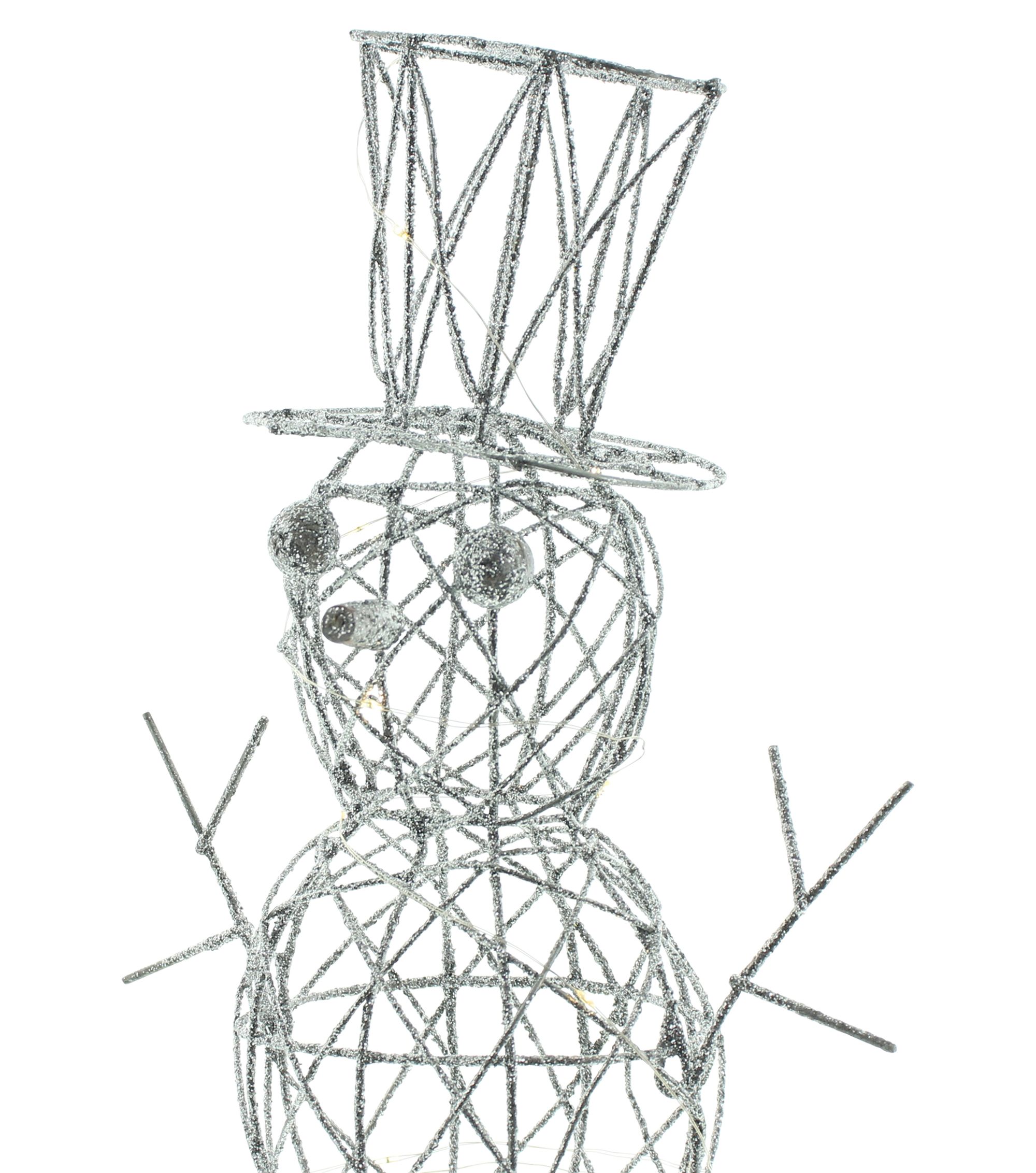 Acheter Bonhomme de neige LED "Silver"  dans la boutique en ligne de Frank Flechtwaren pour Noël
