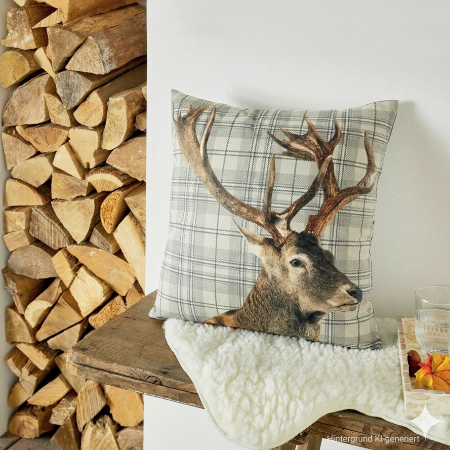 Acheter Housse de coussin "Cervo"  dans la boutique en ligne de Frank Flechtwaren