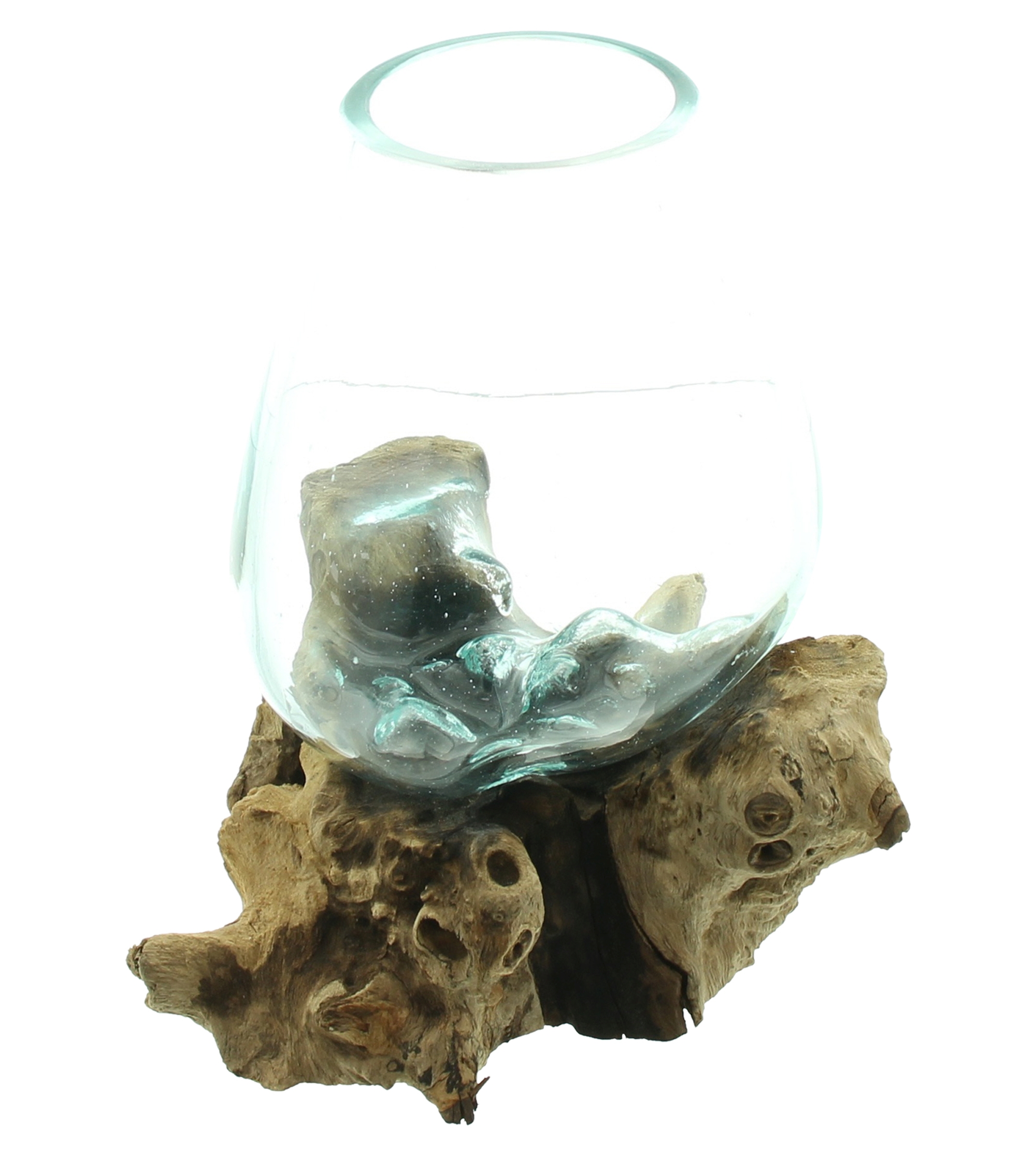 Acheter Vase sur bois "Aqua"  dans la boutique en ligne de Frank Flechtwaren pour Vases