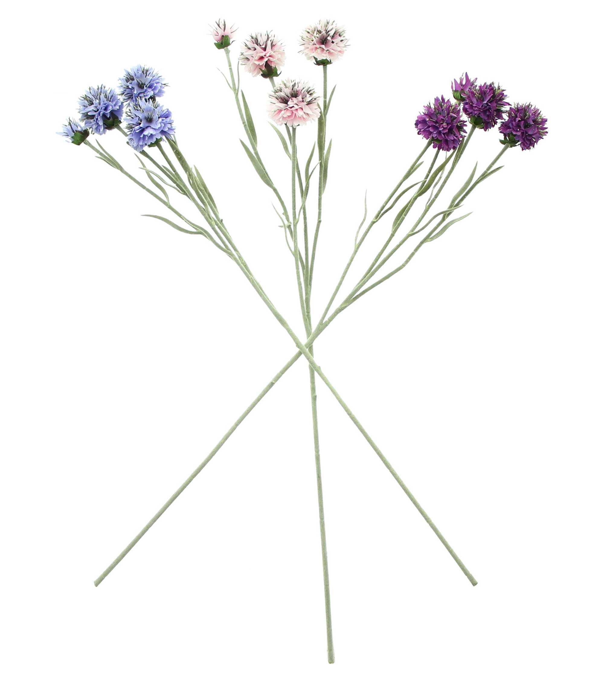 Acheter Lot de 3 fleurs synthétiques "chardon boule"  dans la boutique en ligne de Frank Flechtwaren pour Plantes artificielles