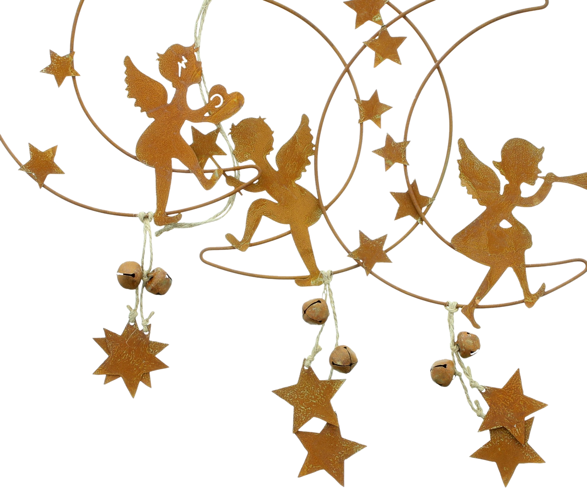 Acheter Lot de 3 suspensions "ange sur lune"  dans la boutique en ligne de Frank Flechtwaren pour Décorations pour sapins de Noël