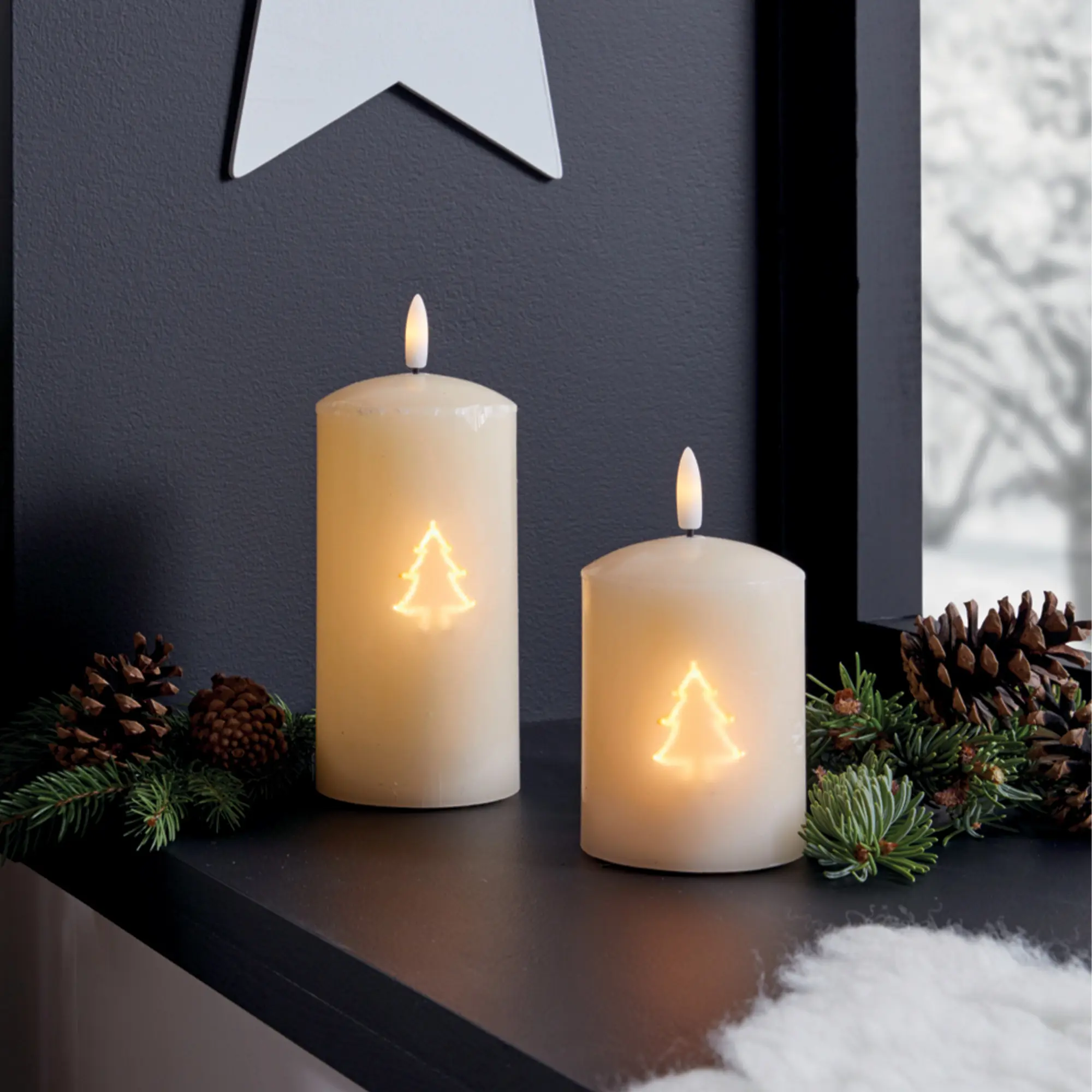 Acheter Lot de 2 bougies LED "Bright Shine"  dans la boutique en ligne de Frank Flechtwaren